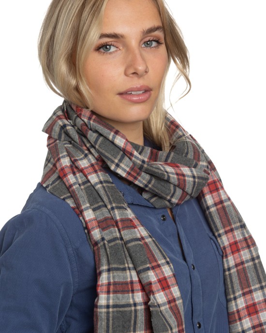 The Alex Lehr Scarf in Spice Plaid Flannel