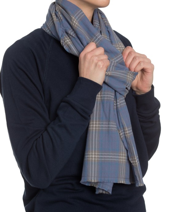 The Alex Lehr Scarf in Cloud Plaid Flannel