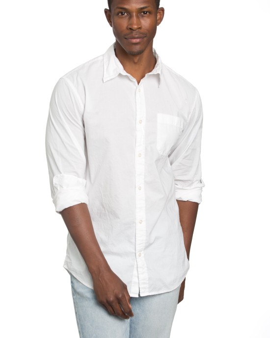 Men's Poplin White Shirt