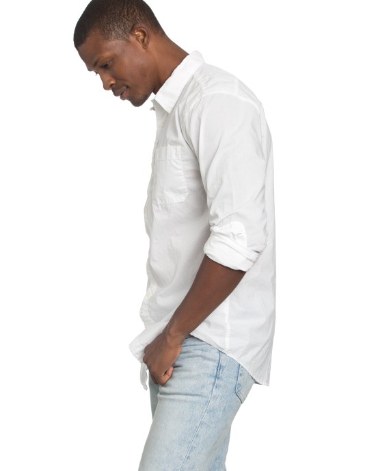 Men's Poplin White Shirt