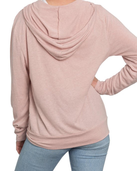 Lightweight Zip Hoodie Pink