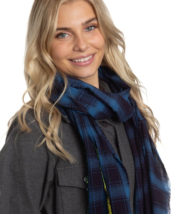 The Alex Lehr Scarf in Pacific Blue Plaid