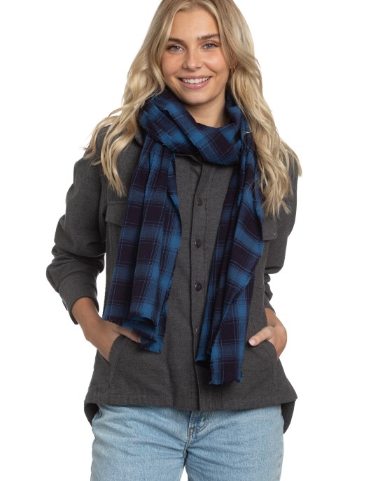 The Alex Lehr Scarf in Pacific Blue Plaid