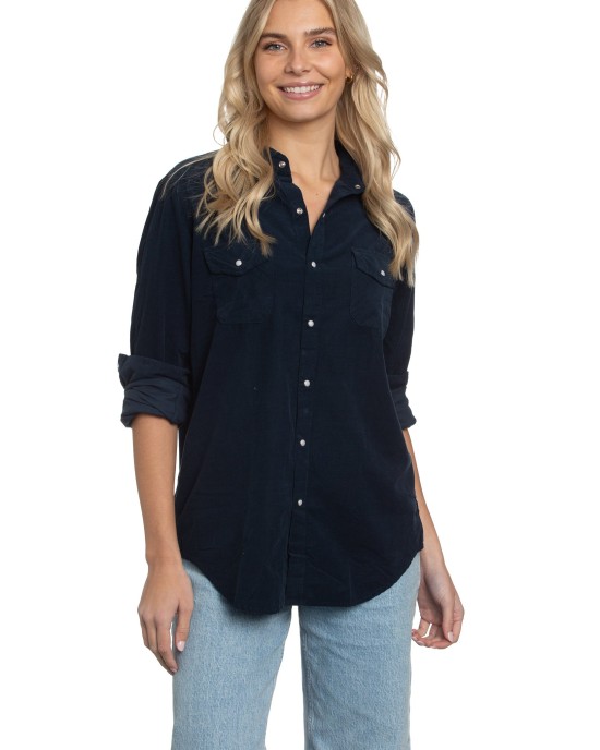 Western Shirt Navy Cord