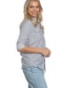 Western Shirt in White Blue Stripe Denim